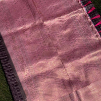 Brown Banarasi Silk Gadwal Pattu Saree