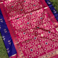Regal Purple Soft Silk Ikkat Saree