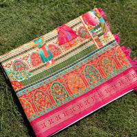 Soft Silk Pashmina Kashmiri Print Saree