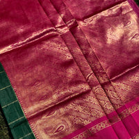 Intricate Paisley Silk Saree With Radiant Pink Pallu
