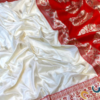 Cream Soft Silk Kanjivaram Saree