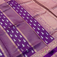 Regal Wine Banarasi Katan Silk Saree