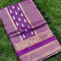 Regal Wine Banarasi Katan Silk Saree