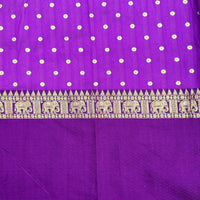 White Gadhwal Pure Soft Silk Saree