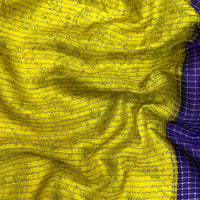 Royal Blue Tussar Kalalmkari Print Saree