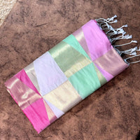 Multicolor Geometric Kanjivaram Silk Saree