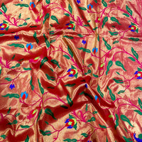 Rani Pink Yeola Paithani Soft Silk Saree