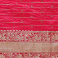 Kanjivaaram Pink Colour Soft Silk Kanchi Zari Weaving Saree