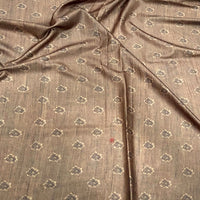 Brown Ghicha Tussar Silk Floral Saree