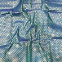 Turquoise Peacock Kolam Silk Heritage Saree