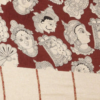 Linen Kalamkari Printed Chanderi Saree
