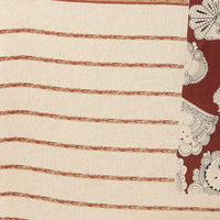 Linen Kalamkari Printed Chanderi Saree