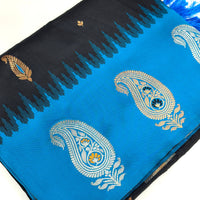 Black Mango Butti Soft Silk Saree