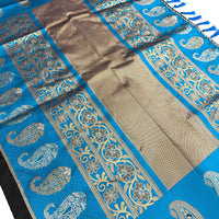 Black Mango Butti Soft Silk Saree