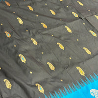Black Mango Butti Soft Silk Saree